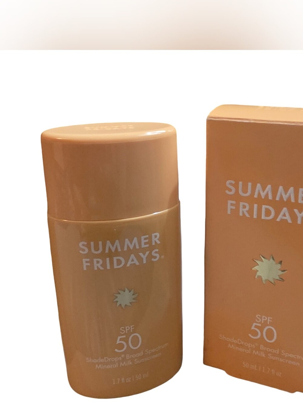 Summer Fridays Shade Drops Broad Spectrum SPF 50 Daily Mineral Milk Sunscreen